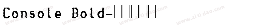 Console Bold字体转换